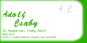 adolf csaby business card